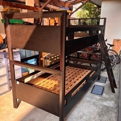 2段ベット　茶色の画像