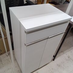 リユースのサカイ栃木店★ジモティ割あり★  レンジ台 ホワイト W47×D35.5×H85 クリーニング済み TC10353の画像