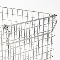 【無印良品 ステンレスワイヤーバスケット５】2個セットの画像