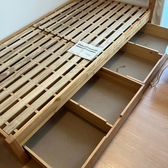 無印良品　ベッド　パイン材　シングルサイズの画像