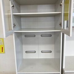 J5573【リユースのサカイ柏店】　食器棚　ホワイト　クリーニング済みの画像