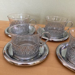 サファイア　カップ&コースターセットの画像