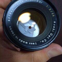 優良品　チタンカラーの初期型　PENTAX Super-TAKUMAR 55mm F2　分解清掃済みの画像