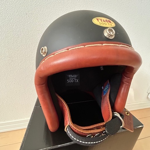 500-TX ジェットヘルメット ブラック/ブラウン　サイズ:S/M