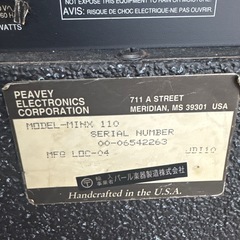 PEAVEY  MINX110ベースアンプ
の画像