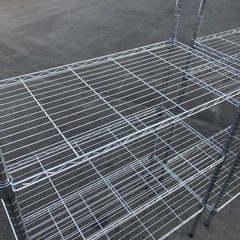 【kj183】美品 メタルラック スチールラック 収納棚 4段 横幅90cm　検)一人暮らし　ファミリー　冷蔵庫　洗濯機　オフィス　事務　テーブル　ラック　収納　家具　ソファ　キッチンの画像