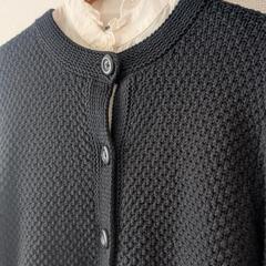 UNIQLO ニットショートジャケット Mサイズ ブラックの画像