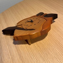 フクロウ　掛け時計　置き時計の画像