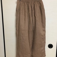 ロングキュロットスカート　茶の画像