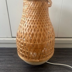 IKEA　MISTERHULT ミステルフルト テーブルランプ、竹／ハンドメイドの画像