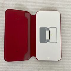 iPhoneX Leather Folio レッド 赤 Apple レザーフォリオ アップル レザーケース 手帳型ケース 本革 アイフォン A0255の画像