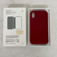 iPhoneX Leather Folio レッド 赤 Apple レザーフォリオ アップル レザーケース 手帳型ケース 本革 アイフォン A0255の画像