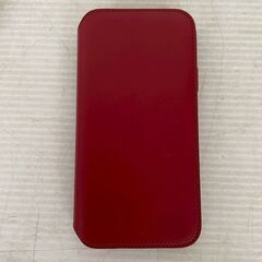 iPhoneX Leather Folio レッド 赤 Apple レザーフォリオ アップル レザーケース 手帳型ケース 本革 アイフォン A0255の画像