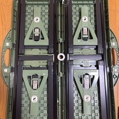 折りたたみテーブルチェアセット グリーンの画像