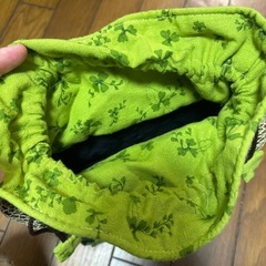 カゴ　緑　着物、浴衣用の画像
