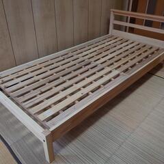 すのこシングルベッド + マットレスの画像