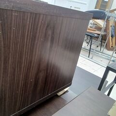 リユースのサカイ栃木店★ジモティ割あり★  TV台 ダークブラウン W100.1×D40×H38.5 クリーニング済み TC10355の画像