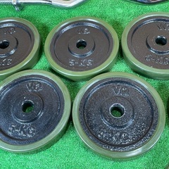 89 Wシャフト バーベル 40kg 重りセットの画像
