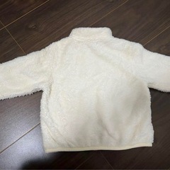ユニクロ UNIQLO ベビー フリース　ジャケット ホワイト 白 80サイズの画像