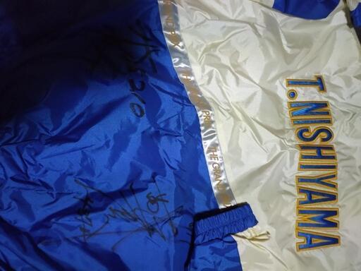 T. NISHIYAMA サイン入りGPジャケット西山貴浩ボートレース SGジャケット M-L 青 T.NISHIYAMA 競艇 西山貴浩 ボートレース