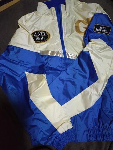 T. NISHIYAMA サイン入りGPジャケット西山貴浩ボートレース SGジャケット M-L 青 T.NISHIYAMA 競艇 西山貴浩 ボートレース