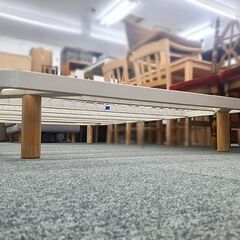 札幌【無印良品 セミダブルベッド】スチールベッドフレーム＆マットレス＆洗えるカバー 木製脚20cm 脚付マットレスベッド MUJI 北20条店の画像