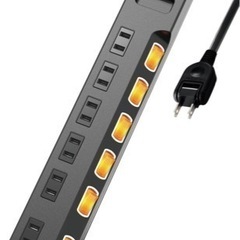 エレコム 電源タップ 6個口 3m ほこりシャッター付+2本の画像