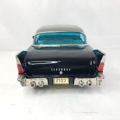 MARUSAN マルサン Cadillac ELDORADO BROUGHAM 1957＆1958 キャデラック エルドラド ブロアム 復刻版 ブリキカー 箱付き カラー：ブラックの画像