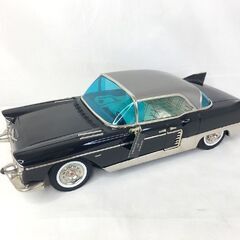 MARUSAN マルサン Cadillac ELDORADO BROUGHAM 1957＆1958 キャデラック エルドラド ブロアム 復刻版 ブリキカー 箱付き カラー：ブラックの画像