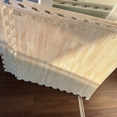 ジョイントマット 60.5cm 12枚 ホワイト 木目の画像