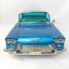 MARUSAN マルサン Cadillac ELDORADO BROUGHAM 1957＆1958 キャデラック エルドラド ブロアム 復刻版 ブリキカー 箱付き カラー：ブルーの画像