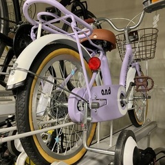 【紫色】補助輪付き自転車 a.n.design-works の画像