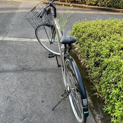 自転車　No.413　マルイシ　マットミリタリーグリーン　27インチ　※前輪若干振れ、サドル破けあり【リサイクルショップどりーむ天保山】の画像
