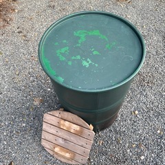 ドラム缶風呂　排水コック、敷板付き！　の画像