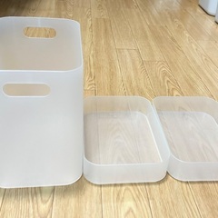 無印良品　クリアボックス3点セットの画像