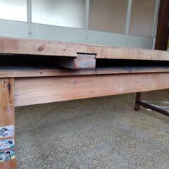 昭和前期レトロ　木製作業台の画像