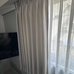 カーテン　ケユカ　オーダー　白　レース付きの画像