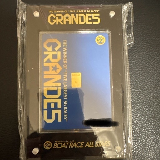 ボートレース GRANDES 555キャンペーン 純金1gカード GRANDE5 555