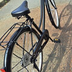 【リサイクルショップどりーむ鹿大前店】No.367　自転車　26インチ　カゴ・ライト・カギ付き🎵　ママチャリ黒　美品ですよ🎵の画像