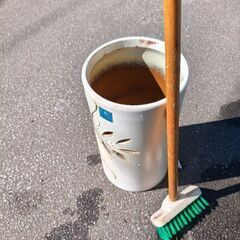 傘立て　ツボ　陶器　長物入れの画像