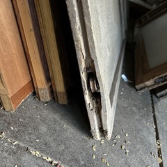 昭和初期建具　ガラス引き戸の画像