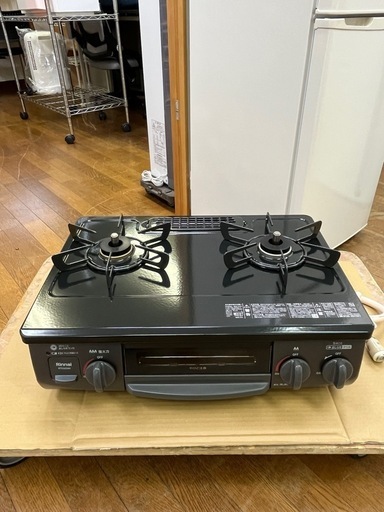 美品✨ グリル未使用!! 都市ガス用 リンナイ RTE565BK ガステーブル 左強火力 RT35NJH 