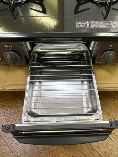 美品✨ グリル未使用!! 都市ガス用 リンナイ RTE565BK ガステーブル 左強火力 RT35NJH 