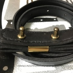 黒色リボンモチーフベルトの画像