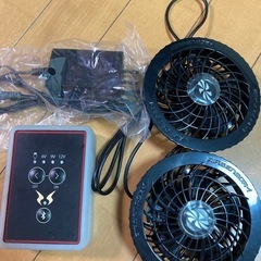 空調服用ファン新品&バッテリー中古のセット　仕事　スポーツの画像