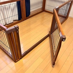 ペットサークル　木製の画像