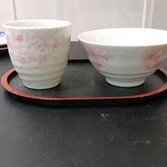 0824-202 美濃焼　茶碗湯呑みセットの画像