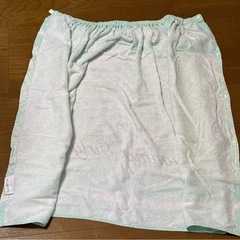 女の子　ロングラップタオル　巻きタオル　パステルカラーのグリーンの画像
