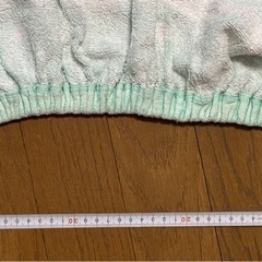女の子　ロングラップタオル　巻きタオル　パステルカラーのグリーンの画像