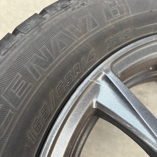 165R14 ソリオ スタッドレスホイールタイヤ4本
